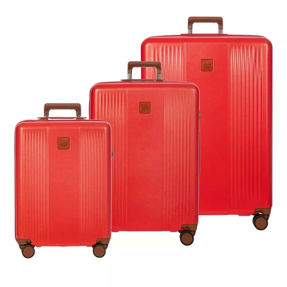 New With Tags Bric's Ferrara 3 Piece Spinner Suitcase Set - Beautiful Bright Red - Picture 14 of 14